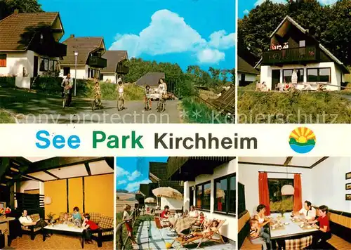 AK / Ansichtskarte Kirchheim_Hessen See Park Strasse Zimmer Terrasse Kirchheim Hessen