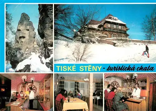 AK / Ansichtskarte Tiske_Steny Turisticka chata Gastraeume Bar Tiske_Steny
