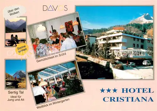 AK / Ansichtskarte Davos_Dorf_GR Hotel Cristiana Stuebli Sertig Tal  Davos_Dorf_GR
