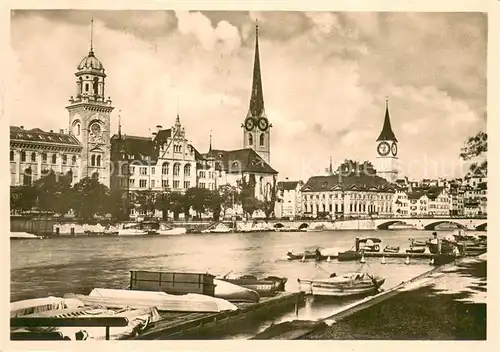 AK / Ansichtskarte Zuerich_ZH Stadthausquai Zuerich_ZH