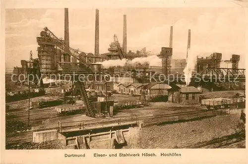 AK / Ansichtskarte Hoerde Eisen  und Stahlwerk Hoesch Hochoefen Hoerde