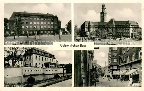 AK / Ansichtskarte Buer_Gelsenkirchen Schloss Berge   Hauptpost   Rathaus Buer Gelsenkirchen