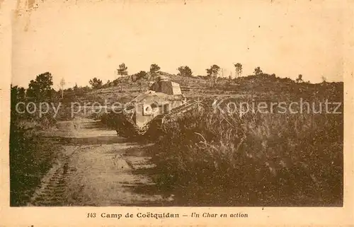 AK / Ansichtskarte Militaria_Panzer Camp de Coetquidan Militaria Panzer