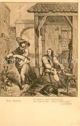 AK / Ansichtskarte Hebel_Johann_Peter Das Herlein Hebel_Johann_Peter