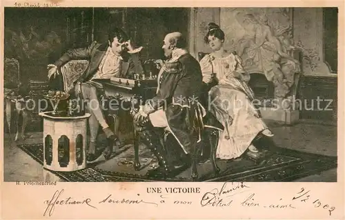 AK / Ansichtskarte Schach H. Priechenfried Une Victoire 