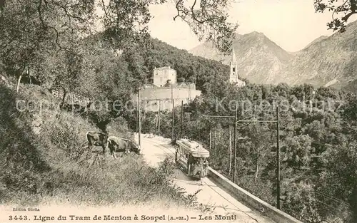 AK / Ansichtskarte Strassenbahn Ligne du Tram de Menton a Sospel 