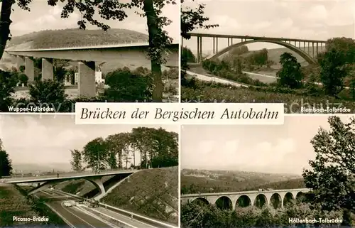 AK / Ansichtskarte Autobahn Bruecken der Bergischen Autobahn 