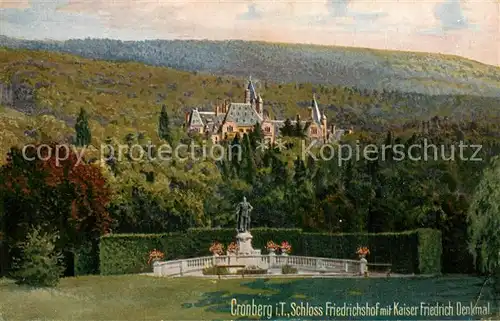 AK / Ansichtskarte Kuenstlerkarte WIRO Nr.2052 Cronberg i.T. Schloss Friedrichshof 