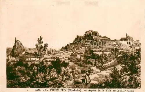 AK / Ansichtskarte Le_Puy_43 Aspect de la ville au XVIIIe siecle Dessin Kuenstlerkarte 