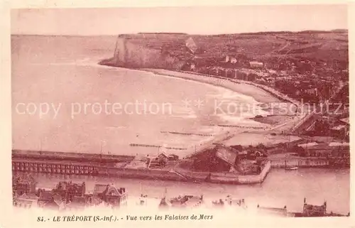 AK / Ansichtskarte Le_Treport_76 Vue vers les falaises de mers 