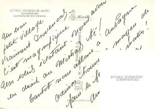 AK / Ansichtskarte Fuveau Vue generale la chaine de Sainte Victoire Fuveau