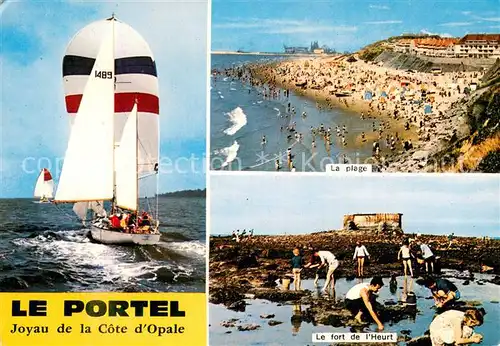 AK / Ansichtskarte Le_Portel_62 Joyau de la Cote d Opale Plage Fort de l Heurt 