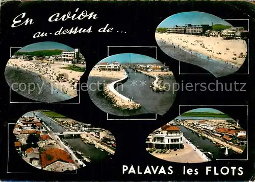 AK / Ansichtskarte Palavas les Flots_34 Vues aerienne Plage Canal 