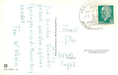 AK / Ansichtskarte Masserberg Panorama Aussichtsturm Hotel Gaststaette Masserberg