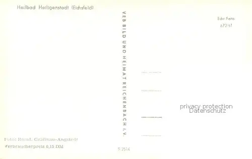 AK / Ansichtskarte Heiligenstadt_Eichsfeld Stadtbild mit Kirche Heilbad Heiligenstadt_Eichsfeld