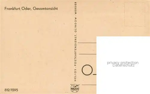 AK / Ansichtskarte Frankfurt_Oder Gesamtansicht mit Kirche Frankfurt Oder