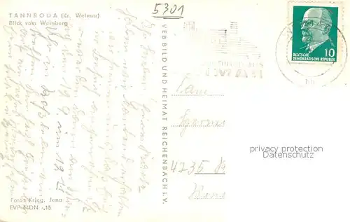 AK / Ansichtskarte Tannroda Panorama Blick vom Weinberg Tannroda