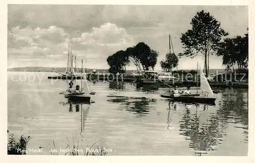 AK / Ansichtskarte Plau_Mecklenburg Partie am Plauer See Segelboote Mecklenburger Seenplatte Plau_Mecklenburg