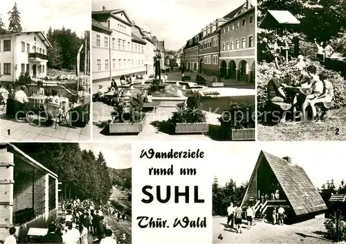 AK / Ansichtskarte Suhl_Thueringer_Wald Ferienheim DSF Am Rennsteig Heimat Tierpark Suhler Schweiz Bergbaude Adlersberg Suhl_Thueringer_Wald