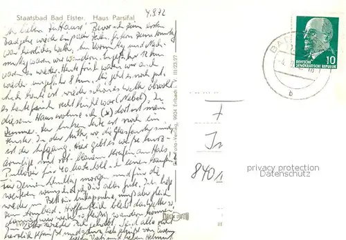 AK / Ansichtskarte Bad_Elster Haus Parsifal Bad_Elster