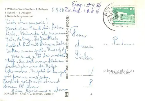 AK / Ansichtskarte Buetzow Wilh Pieck Str Rathaus Schloss Anlagen Naherholungszentrum Buetzow