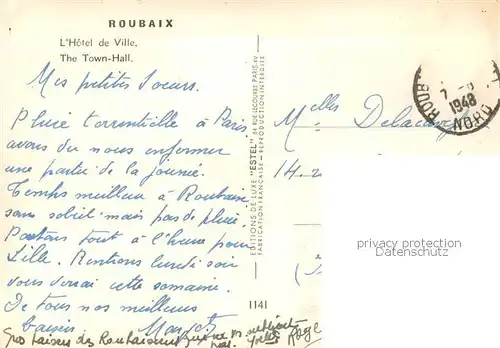 AK / Ansichtskarte Roubaix_59 Hotel de Ville 