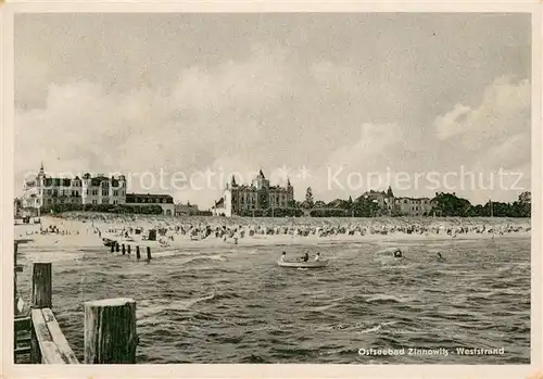 AK / Ansichtskarte Zinnowitz_Ostseebad Weststrand Zinnowitz_Ostseebad