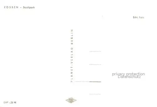 AK / Ansichtskarte Zossen_Brandenburg Stadtpark 