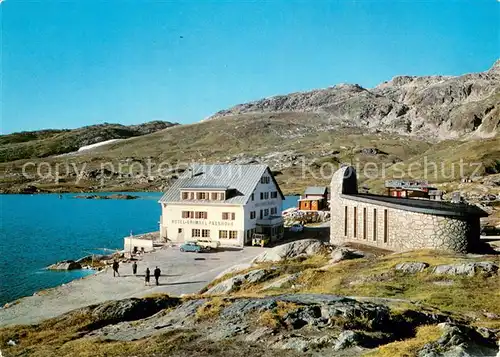 AK / Ansichtskarte Grimsel_Passhoehe Kapelle St Christophorus Hotel Grimsel Passhoehe Grimsel Passhoehe
