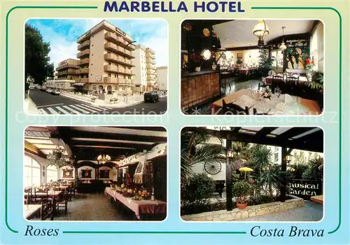 AK / Ansichtskarte Roses_Costa_Brava Marbella Hotel Gastraeume Roses_Costa_Brava