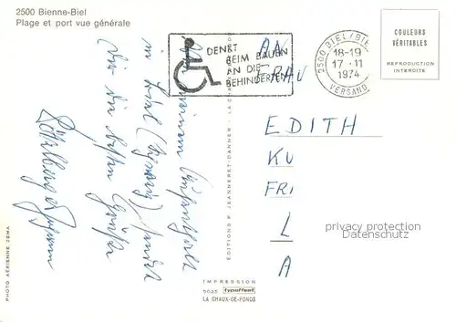 AK / Ansichtskarte Bienne_Biel Plage et port vue generale aerienne 