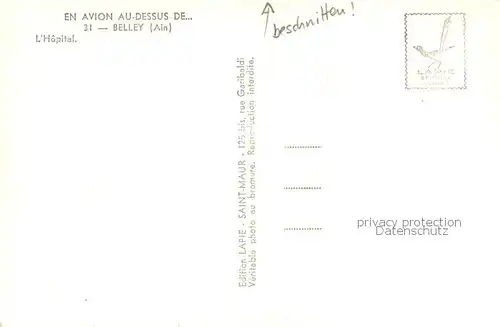 AK / Ansichtskarte Belley_01 Hopital Vue aerienne 