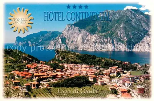 AK / Ansichtskarte Nago_Lago_di_Garda Hotel Continental Fliegeraufnahme Nago_Lago_di_Garda