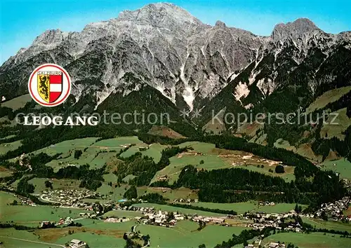 AK / Ansichtskarte Leogang Fliegeraufnahme mit Leoganger Steinbergen und Kitzbueheler Alpen Leogang
