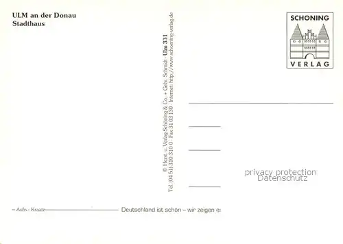 AK / Ansichtskarte Ulm__Donau Stadthaus 