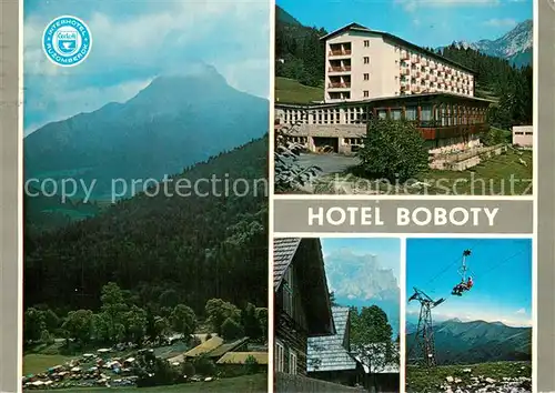 AK / Ansichtskarte Mala_Fatra Hotel Boboty Panorama Autocamping Vratna Ludova architektura v Stefanovej Sedackovy vyhah pod Chlebom Mala_Fatra