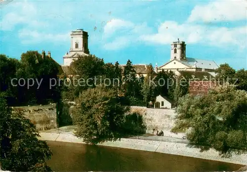 AK / Ansichtskarte Gyoer_HU Raba Ufer und die Bischofsburg 