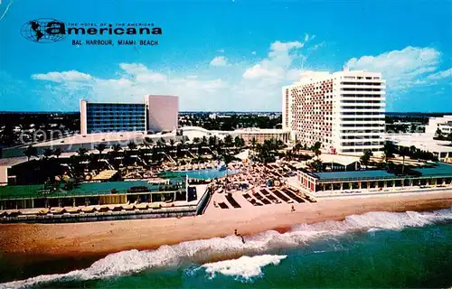 AK / Ansichtskarte Miami_Beach Hotel Americana Air view 