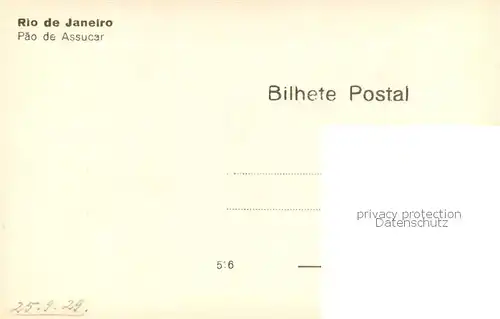 AK / Ansichtskarte Rio_de_Janeiro Pao de Assucar Rio_de_Janeiro
