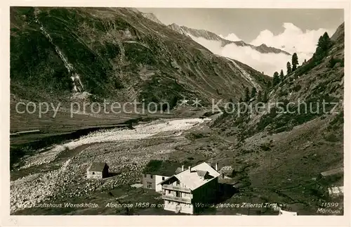 AK / Ansichtskarte Waxeckhuette_Zillertal_Gerlos_AT Zunftshaus Alpenrose Waxeckgletscher Zillertal 
