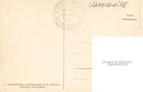 AK / Ansichtskarte Waxeckhuette_Zillertal_Gerlos_AT Zunftshaus Alpenrose Waxeckgletscher Zillertal 