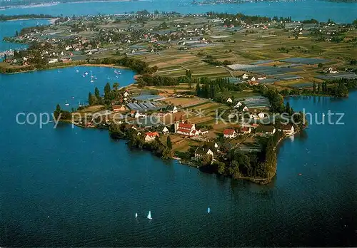 AK / Ansichtskarte Insel_Reichenau_Bodensee Fliegeraufnahme 