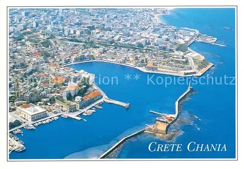 AK / Ansichtskarte Chania_Insel_Kreta Fliegeraufnahme Chania_Insel_Kreta