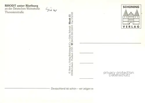 AK / Ansichtskarte Rhodt_Rietburg Theresienstrasse Rhodt Rietburg