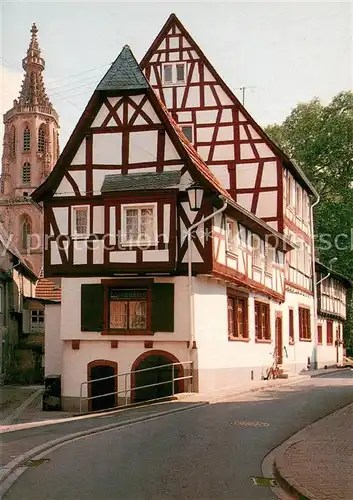 AK / Ansichtskarte Meisenheim_Glan Ritterherberge in der Obergasse mit Blick zur Schlosskirche Meisenheim_Glan