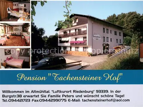 AK / Ansichtskarte Riedenburg_Altmuehltal Pension Tachensteiner Hof Gastraeume Zimmer Riedenburg Altmuehltal