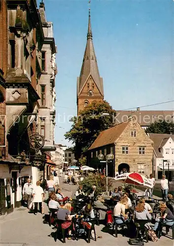AK / Ansichtskarte Flensburg Grosse Strasse mit Kirche St Marien Flensburg