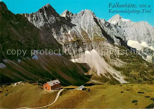AK / Ansichtskarte Hinterriss_Tirol Falkenhuette mit Karwendelgebirge Hinterriss Tirol