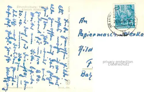 AK / Ansichtskarte Brandenburg_Havel Altstaedter Rathaus Brandenburg Havel