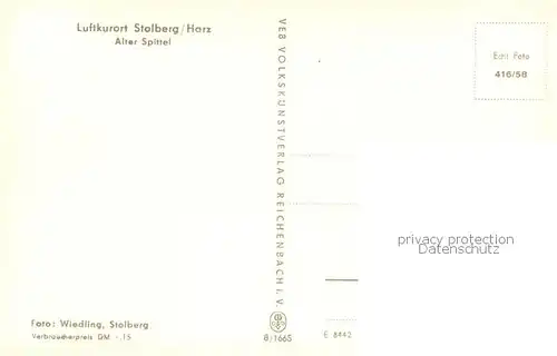 AK / Ansichtskarte Stolberg_Harz Alter Spittel Fachwerkhaus Stolberg Harz